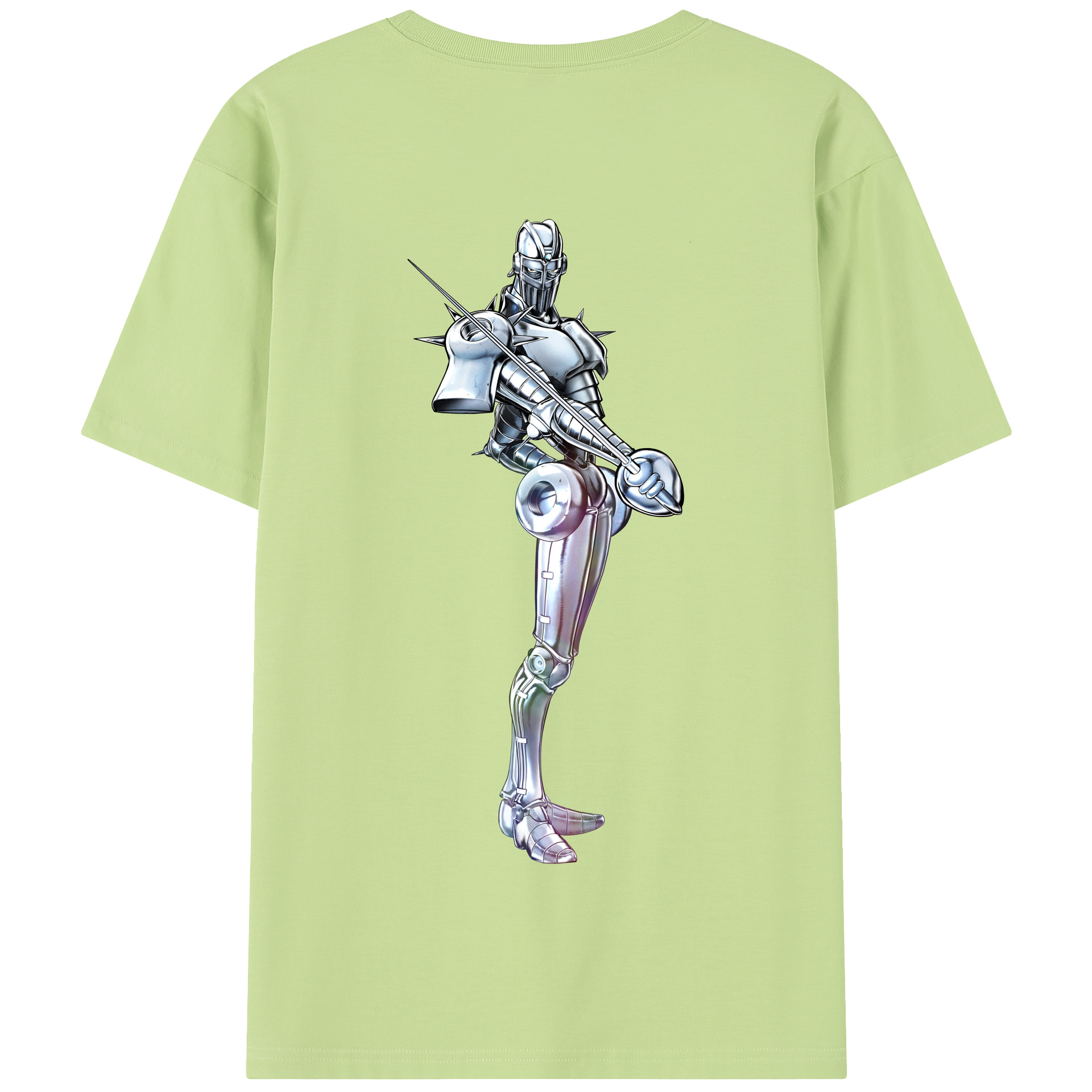 （画像用） ジョジョの奇妙な冒険 ジャン＝ピエール?ポルナレフ JoJo's Bizarre Adventure Jan Pierre Polnareff 綿100％半袖Tシャツ（背面プリント）